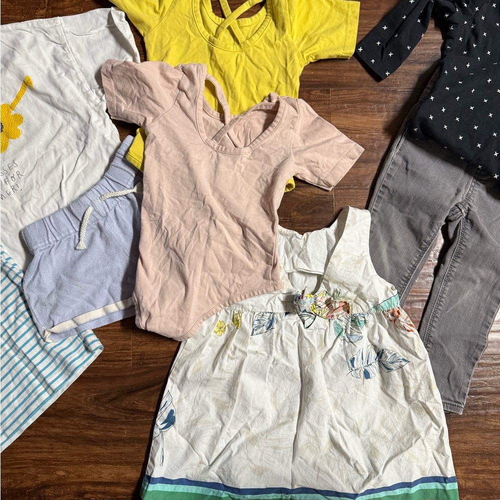 Zara Yellow and Pink Short Sleeve Tees